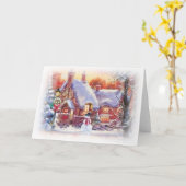 クリスマス ヴィンテージ カード (黄色い花)