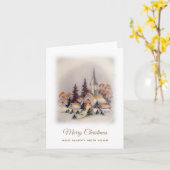 クリスマス ヴィンテージ カード (黄色い花)