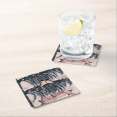 クリスマス、ヴィンテージ スクエアペーパーコースター (インサイチュ)