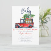 クリスマス・ヴィンテージ・トラック・ベビー外は寒い 招待状 (スタンド正面)