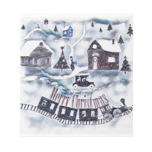 クリスマス、ヴィンテージ ノートパッド (正面)