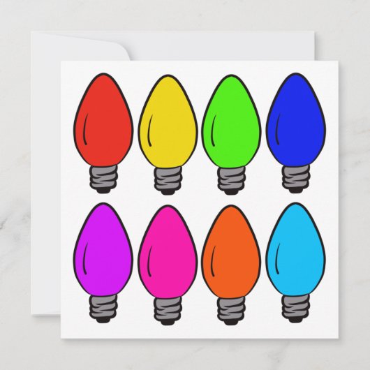 クリスマス ヴィンテージ ライトバルブ カード (正面)