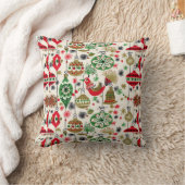 クリスマス、ヴィンテージ、レトロ、ホリデーパターン枕 クッション (ブランケット)