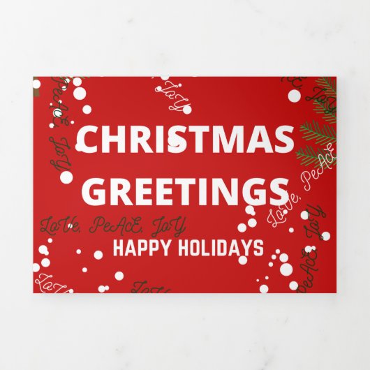 クリスマス 三つ折りクリスマスカード (カバー)