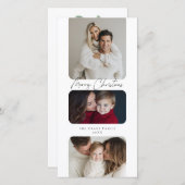 クリスマス 三枚の写真のホリデー (正面/裏面)