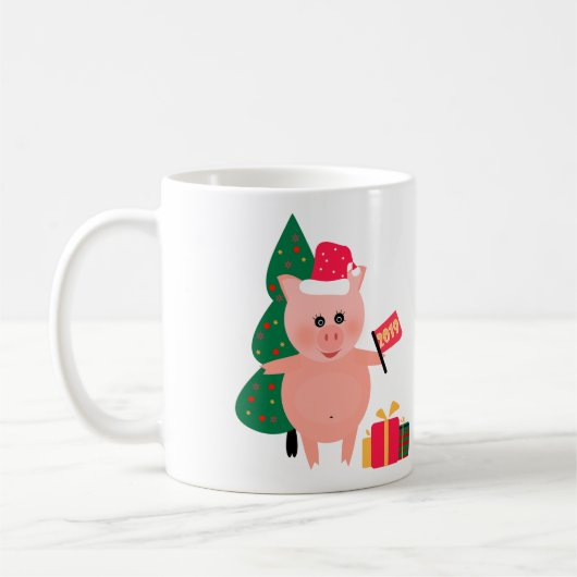 クリスマス,亥年 コーヒーマグカップ (左)