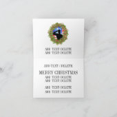 クリスマス/休日のアメリカの木製のイメージの旗1 シーズンカード (内部)