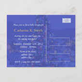 クリスマス、休日のブライダルシャワー招待状。 インビテーションポストカード (裏面)