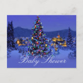 クリスマス、休日のブライダルシャワー招待状。 インビテーションポストカード (正面)