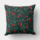 クリスマス – 休日の伝統的水の色デザイン クッション (裏面)