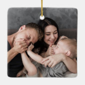 クリスマス/休日の家族の名前とメッセージ2 – 写真 セラミックオーナメント (裏面)