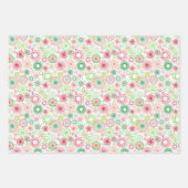 クリスマス – 休日の幾何学的らせん状 ラッピングペーパーシート (正面3)