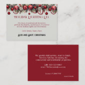 クリスマス，休日の照明，装飾， 名刺 (正面/裏面)