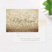 クリスマス/休日金ゴールドのキラキラしたギフト証明書 (デスク)