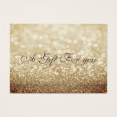 クリスマス/休日金ゴールドのキラキラしたギフト証明書 (正面)