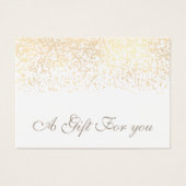 クリスマス/休日金ゴールド紙吹雪ギフト証明書 (正面)