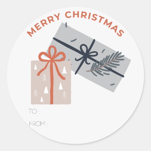 クリスマス,休日,モダンクリスマス,休暇シーズン,C19 ラウンドシール (正面)