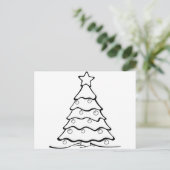 クリスマス,休日,喜び,緑の色,木の装飾 シーズンポストカード (スタンド正面)