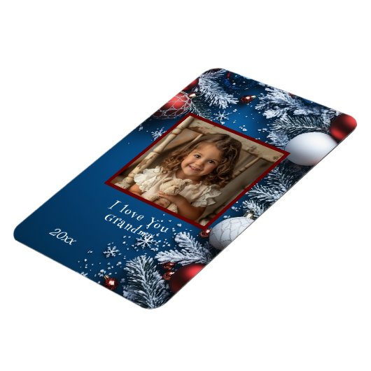 クリスマス、休日、私はおばあちゃんを愛している マグネット (左側)