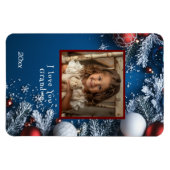 クリスマス、休日、私はおばあちゃんを愛している マグネット (横)