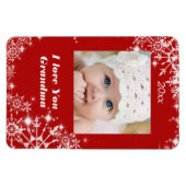 クリスマス、休日、私はおばあちゃんを愛している マグネット (横)