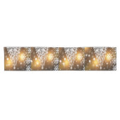 クリスマス,休日,雪片,金ゴールド,輝き ショートテーブルランナー (横)