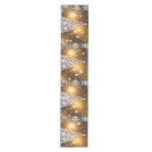 クリスマス,休日,雪片,金ゴールド,輝き ミディアムテーブルランナー (正面)