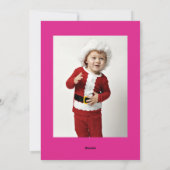 クリスマス・休暇のためのピンクのグラムフォトカード シーズンカード (裏面)