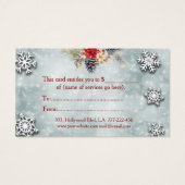 クリスマス・休暇用植物性《写真》ぼけ味ギフト証書 (裏面)