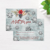 クリスマス・休暇用植物性《写真》ぼけ味ギフト証書