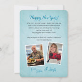 クリスマス 住所変更 雪の地球儀 カード (裏面)