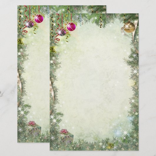 クリスマス 便箋 (正面/裏面)