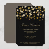 クリスマス 偽のゴールド フェスティブ コーポレート パーティー 招待状 (正面/裏面)