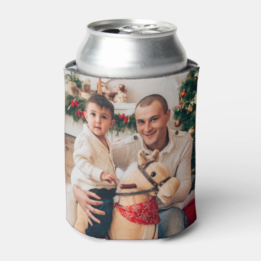 クリスマス 写真付き 缶クーラー (缶正面)