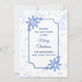 クリスマス, 写真円形挿入,  雪だるま 招待状 (裏面)