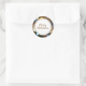 クリスマス《写真》ぼけ味ライツモダンホリデイ ラウンドシール (バッグ)