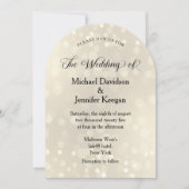 クリスマス《写真》ぼけ味ライトの結婚背景 招待状 (正面)