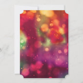 クリスマス《写真》ぼけ味金ゴールドグリッタースパークルパーティー招待状 招待状 (裏面)