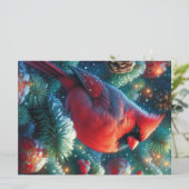 クリスマス/冬のカーディナル シーズンカード (スタンド正面)