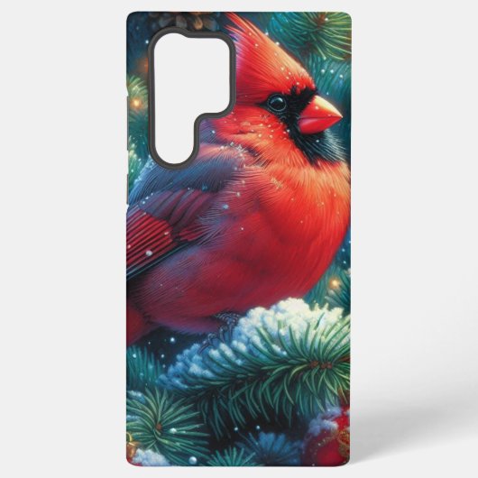 クリスマス/冬のカーディナル SAMSUNG GALAXYケース (裏面)