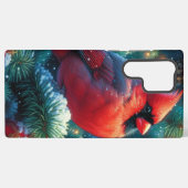 クリスマス/冬のカーディナル SAMSUNG GALAXYケース (裏面横)