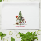 クリスマス/冬のキッチンタオル キッチンタオル (折り畳み)