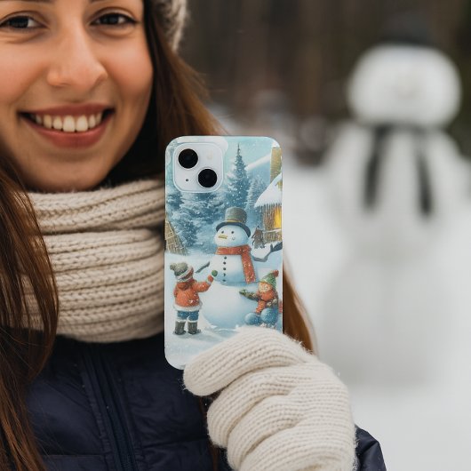 クリスマス / 冬のシーズンの雪だるま  Case-Mate iPhoneケース
