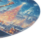 クリスマス/冬のドッキング船 カッティングボード (角)