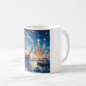 クリスマス/冬のドッキング船 コーヒーマグカップ (正面右)