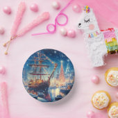 クリスマス/冬のドッキング船 ペーパーボウル (パーティー)