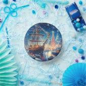 クリスマス/冬のドッキング船 ペーパーボウル (パーティー)