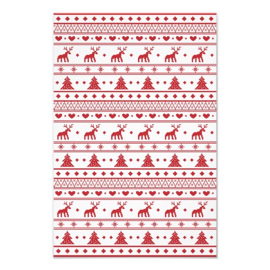 クリスマス/冬のパターン フォトプリント            (正面)