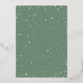 クリスマス 冬のパーティー ゴールド 箔招待状 (裏面)