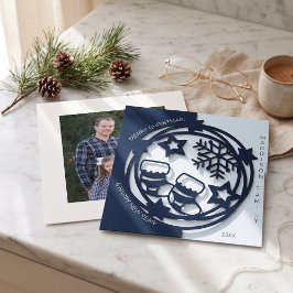 クリスマス 冬のワンダーランド 写真切り絵風